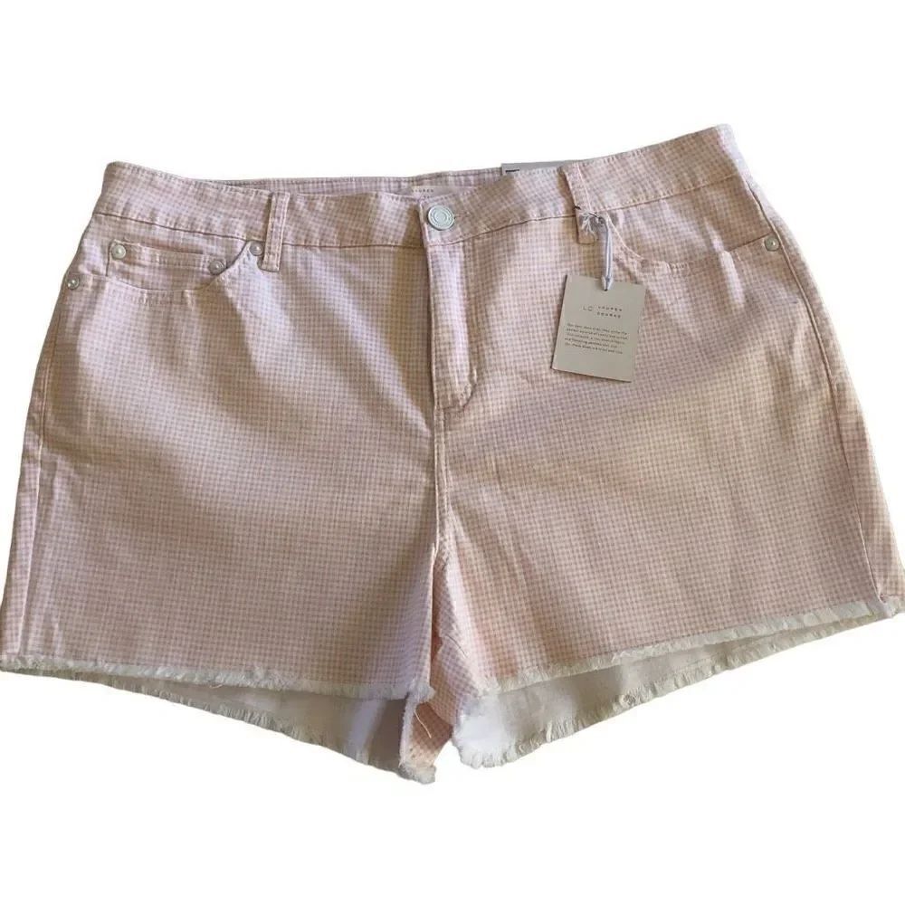 NEW Lauren Conrad Pink and White Check Shorts NWT Soft Girl
